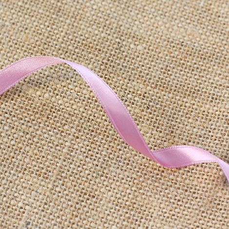 Açık pembe saten kurdele, 10 metre / 10 mm - Bimotif