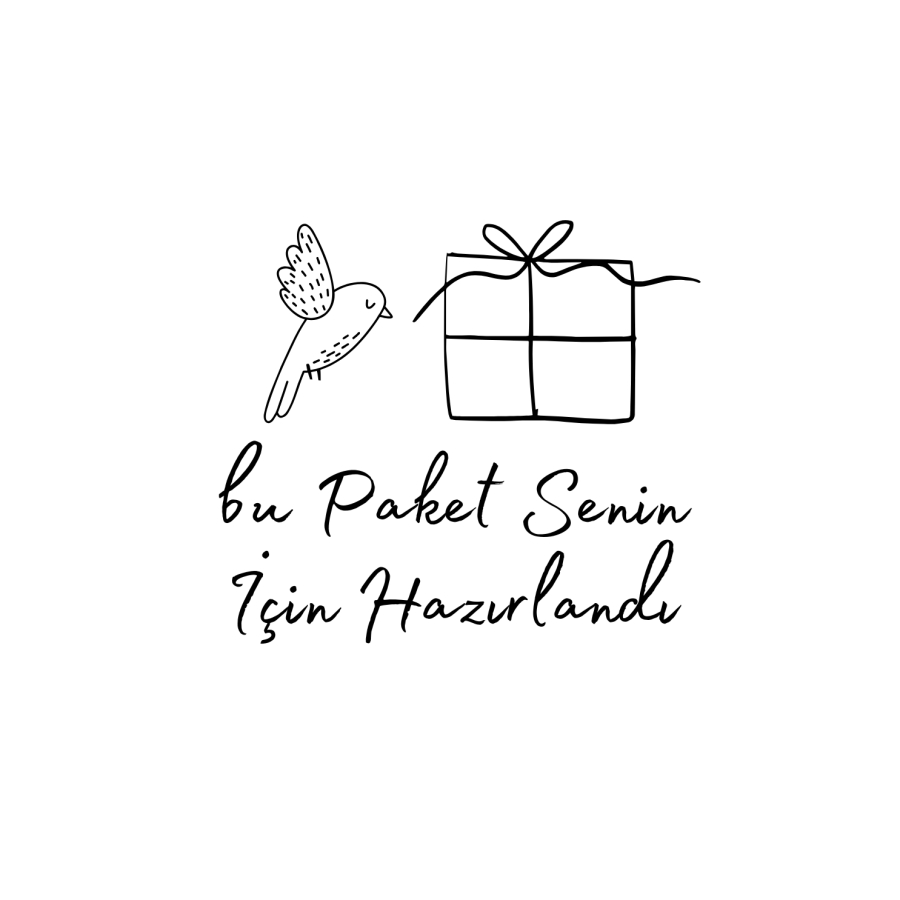 Bu paket senin için hazırlandı, yazılı sticker seti, 875 adet - 2