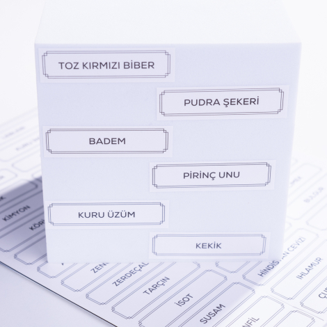 Karışık baharat, bakliyat, kuruyemiş sticker seti, 45 adet - 2