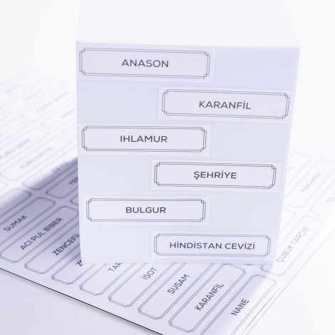 Karışık baharat, bakliyat, kuruyemiş sticker seti, 450 adet - 4