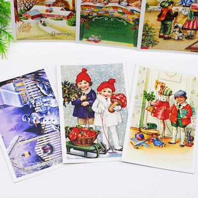 Kartpostal, yılbaşı, happy christmas / 10 set (60 adet) - 3