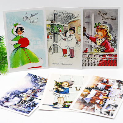 Kartpostal, yılbaşı, hello / 10 set (60 adet) - 1