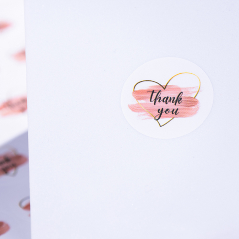 Paketlemeye özel 875 adet sticker, Thank you - Bimotif