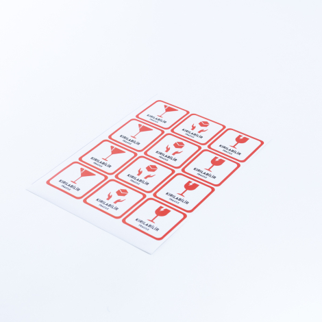 Paketlemeye özel, dikkat kırılır / fragile yazılı sticker seti, 300 adet - Bimotif