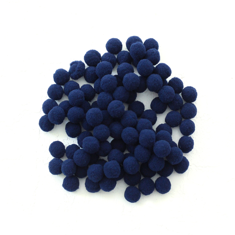 Peluş ponpon, 1.5 cm / 100 adet / Lacivert - Bimotif