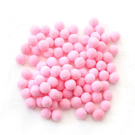 Peluş ponpon, 2.2 cm / 100 adet / Açık Pembe - Bimotif