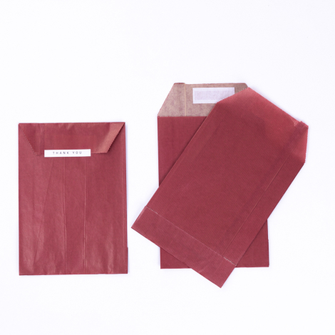 5 adhesive gift packs, Burgundy / 25x6x30.5 cm - Bimotif