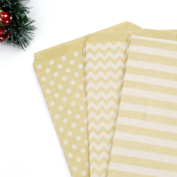 Polka dot patterned 25 paper bags, kraft-white, 18x30 cm - 4