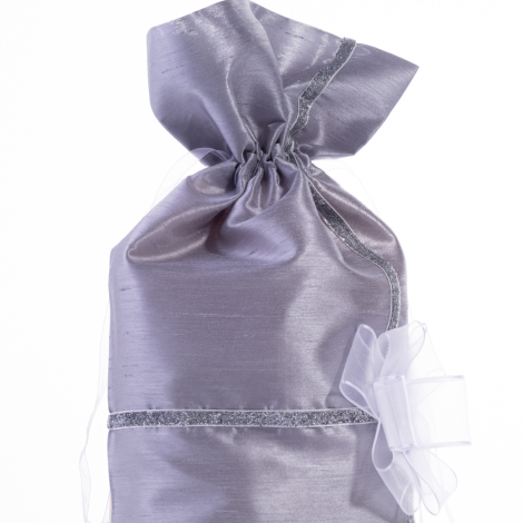 Ottoman silk 4-piece dowry set, Gray - 6