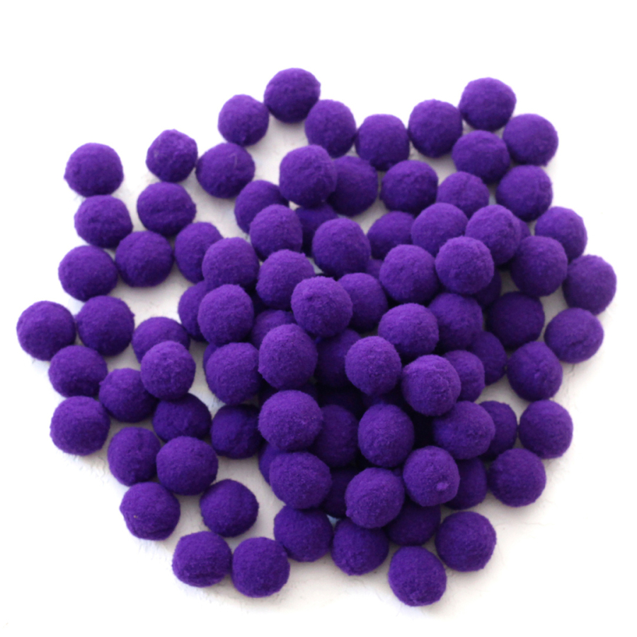 Pompom, 2.2 cm, 20 pcs, Purple - 1