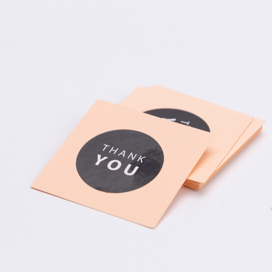 Thank You sticker and 20-label set, 5x5 cm / Puppy Mouth - 1