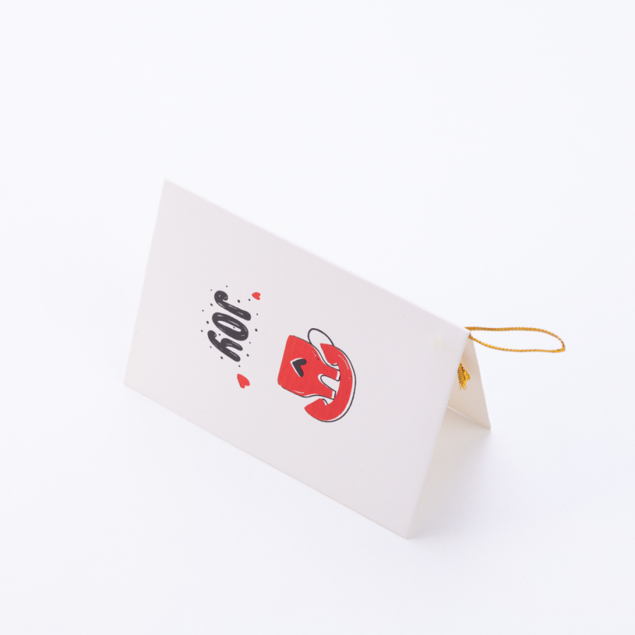 Valentine's Day themed greeting card, 10x7 cm, Heart and Phone - 1