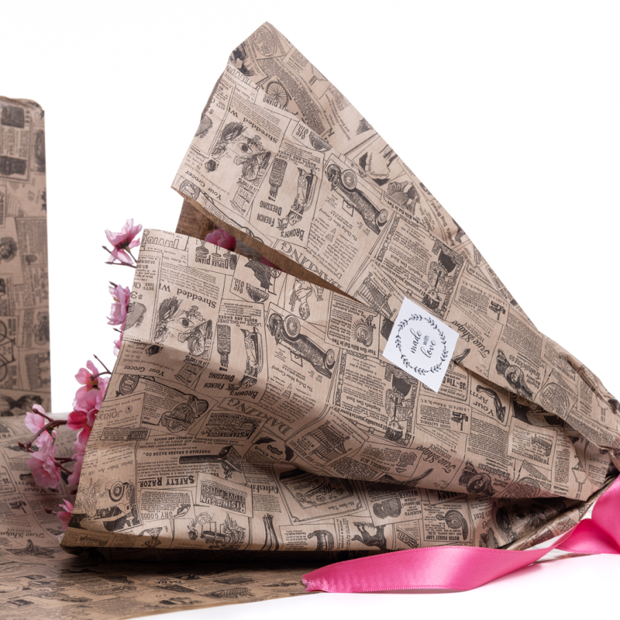 Wrapping paper, newsprint, 70x100 cm / 5 pieces - 3