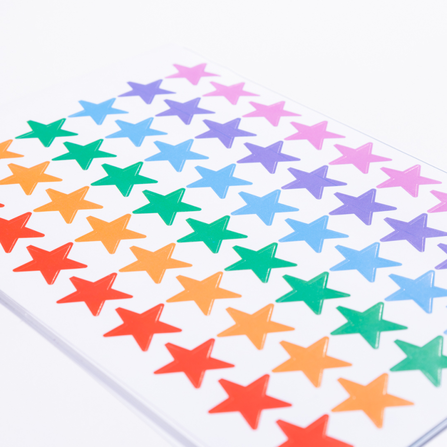 Mixed-color star sticker set, 54 pieces - 1