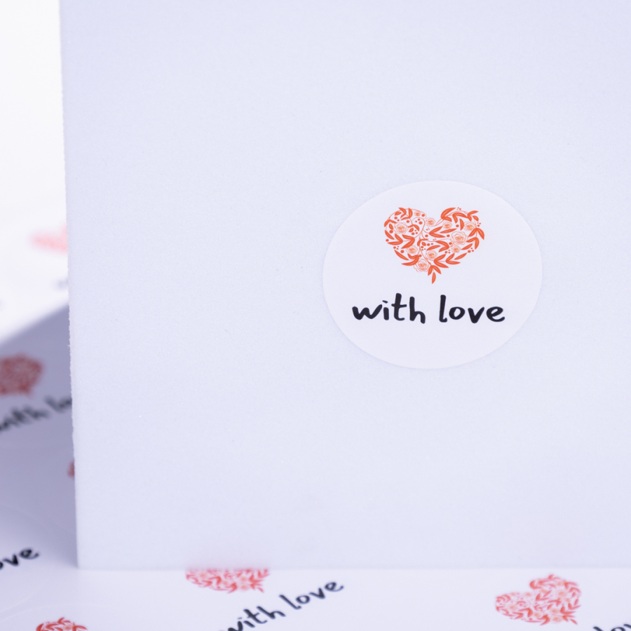 With love written sticker set, 35 pieces - 1