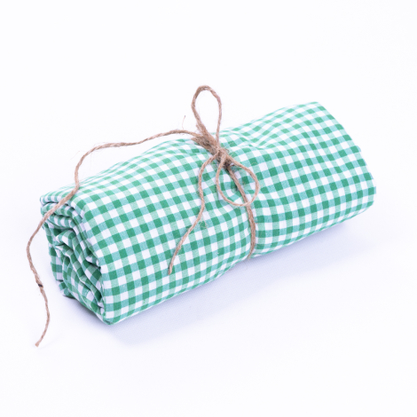 Gingham mint color tablecloth, table cloth, picnic cloth, 75x75 cm - 2