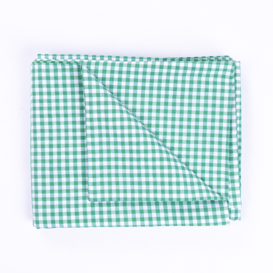 Gingham mint color tablecloth, table cloth, picnic cloth, 75x75 cm - 1