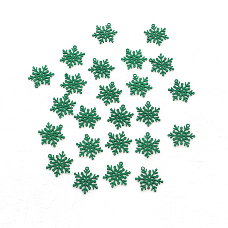 Felt ornament, green snow / 24 pcs - 2