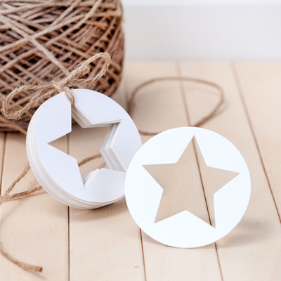 Hang Tags, star / 20 pcs (White) - 1