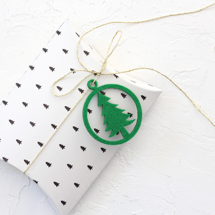 Felt ornament, pine / 3 pcs (Green) - 1