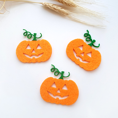 Felt ornament, pumpkin / 3 pcs - 1