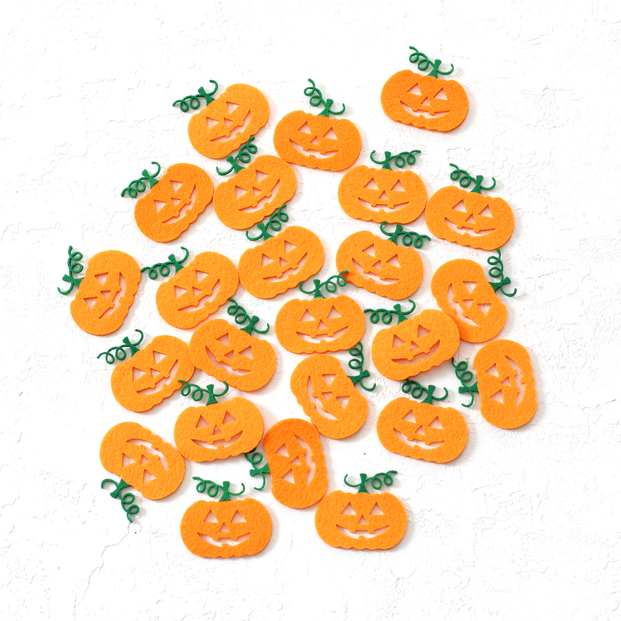 Felt ornament, pumpkin / 24 pcs - 1