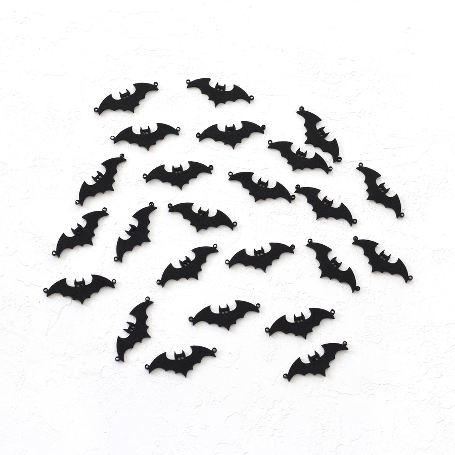 Felt ornament, bat / 24 pcs - 1