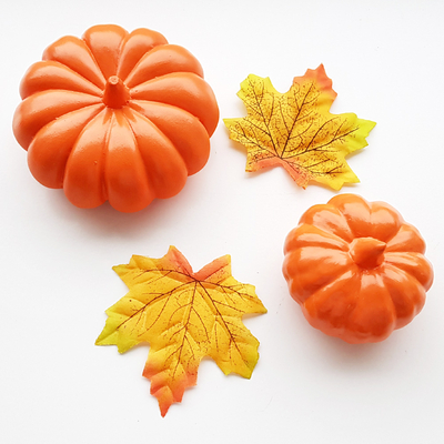 Ceramic pumpkin, orange / Set (2 pcs) - 2