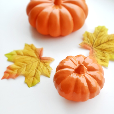 Ceramic pumpkin, orange / Set (2 pcs) - 1