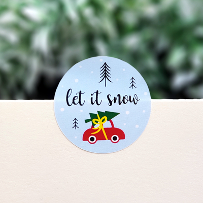 Sticker, let it snow, 3.2 cm / 2 sheets - 1