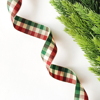 Christmas plaid ribbon, 25 mm / 5 metres - 2