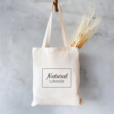 Printed tote bag, natural / 1 piece - 1