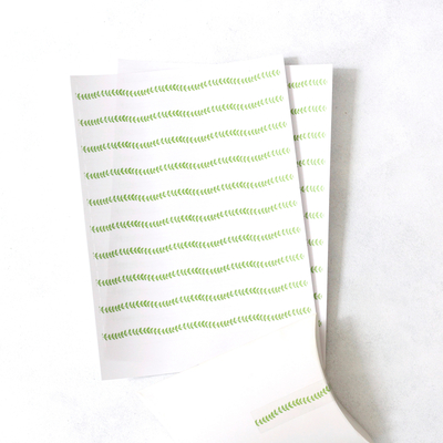 Transparent leaf sticker tape, 13.5x1.5 cm / 2 sheets - 1