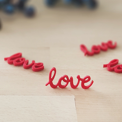 Felt love, red / 20 pcs - 1