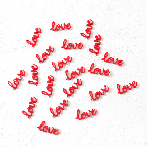 Felt love, red / 20 pcs - 2