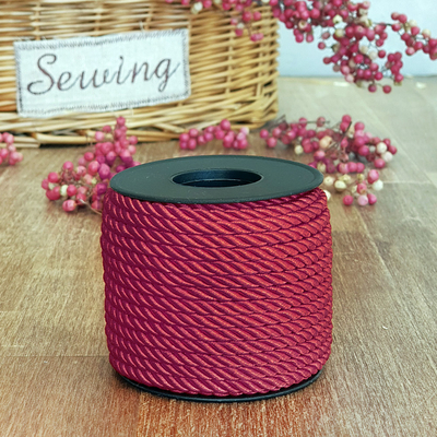 Burgundy cord, 4 mm / 15 metres - 1