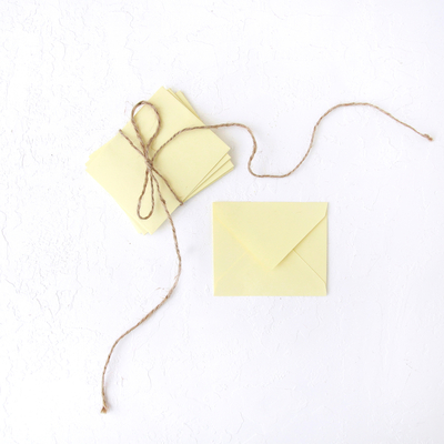 Small envelope, 7x9 cm / 100 pcs (Light Yellow) - 1