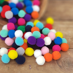 Plush pompom, 2.2 cm / 100 pcs / Powder - 2