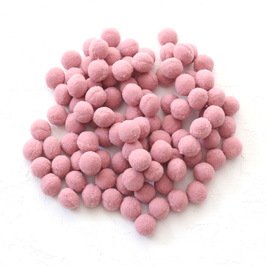 Plush pompom, 2.2 cm / 100 pcs / Powder - 1