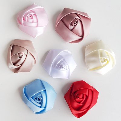 Light blue satin rose, 5 cm / 20 pcs - 1