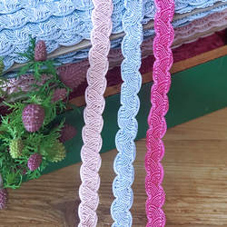 Decorative Sutstone ribbon / Roll (25 metres) - Fuchsia - 3