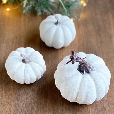 Glitter pumpkin set / 3 pcs - 2