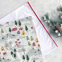 Christmas pillowcase set, snowman, 50x70 cm / mint - 2