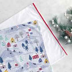 Christmas pillowcase set, snowman, 50x70 cm / blue - 2