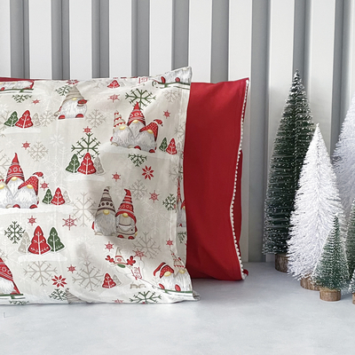 Christmas pillowcase set, 50x70 cm / beige - 1