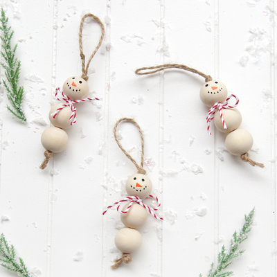 Snowman christmas ornament / 3 pcs - 1