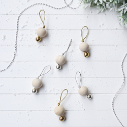 Christmas ornament, 6 pcs solid bell - 2