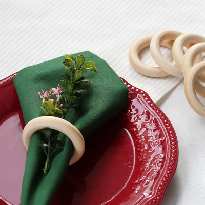 Solid napkin ring set, 6 pcs - 2