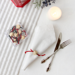 Christmas napkin ring set, geometric / 6 pcs - 4