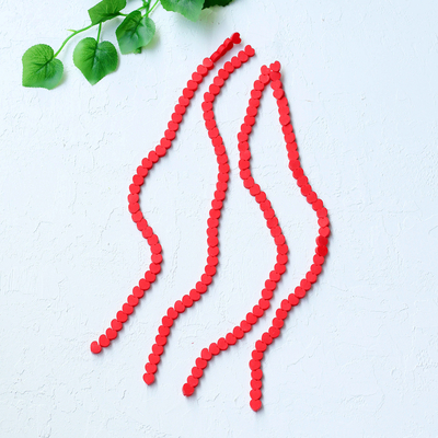 Fimo string of beads, heart - 1